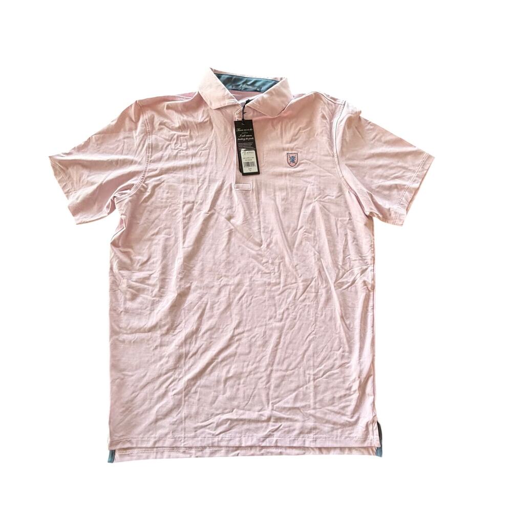 NEW‎ W Tags Greyson Cayuse Short Sleeve Polo Medium Pink Golf Retail $110